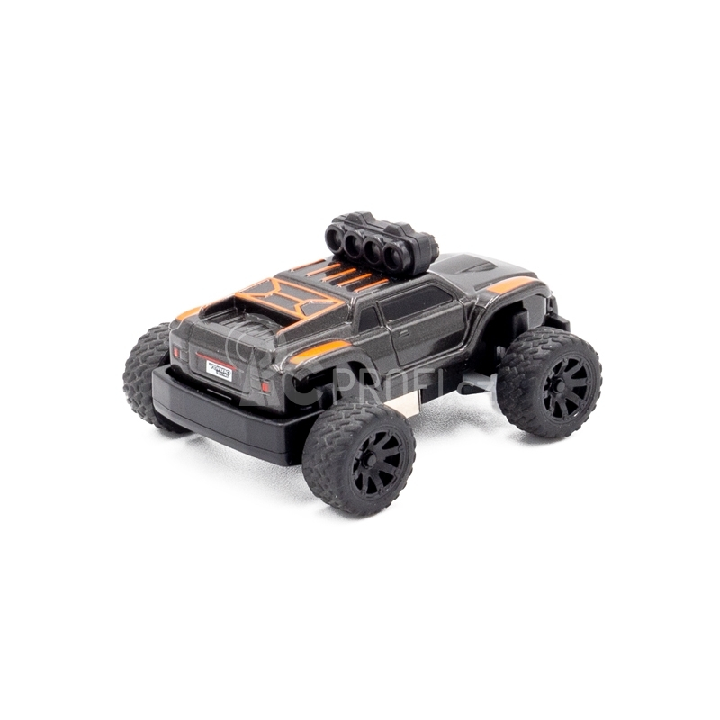 Turbo Racing 1/76 Off-Road RC Car RTR (šedá s oranžovým pruhem)