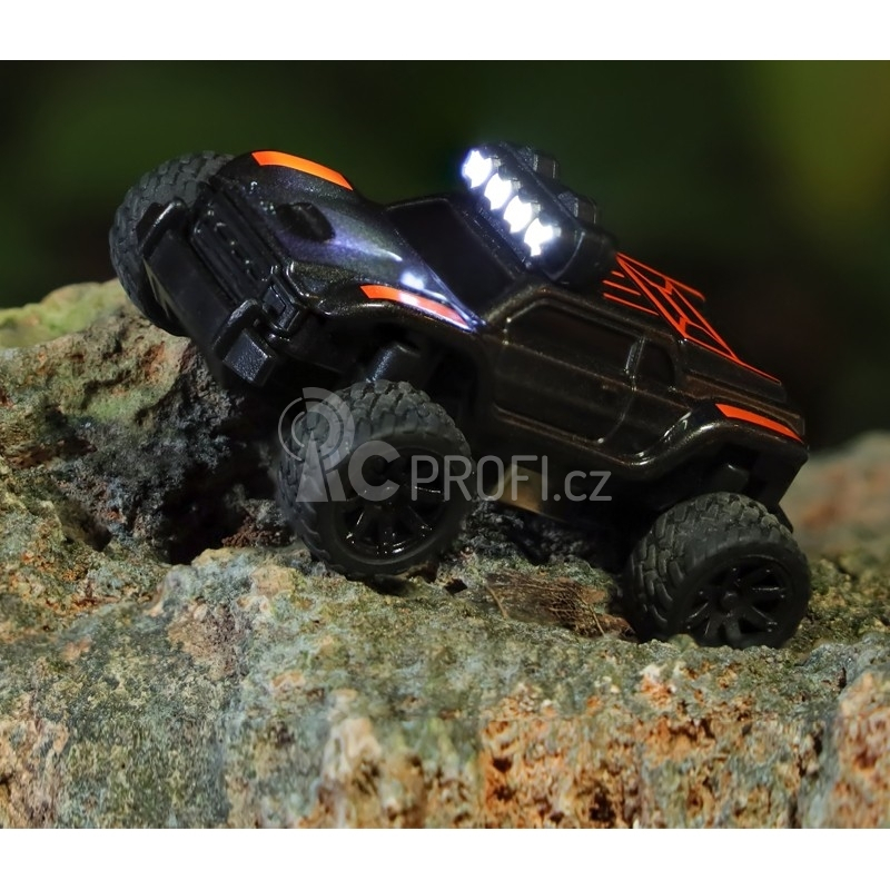 Turbo Racing 1/76 Off-Road RC Car RTR (šedá s oranžovým pruhem)