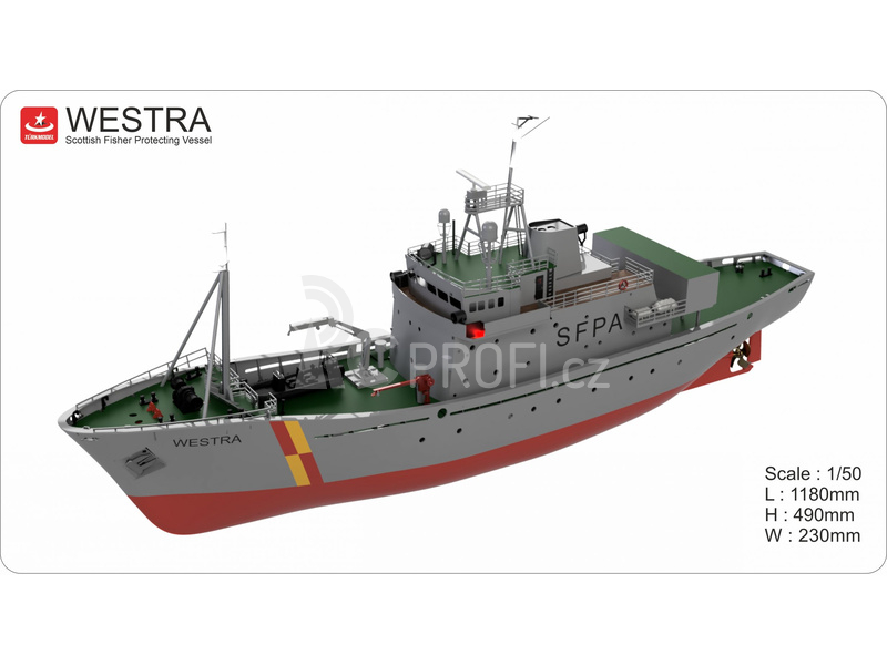RC stavebnice Türkmodel FPV Westra hlídkový člun 1:50 kit