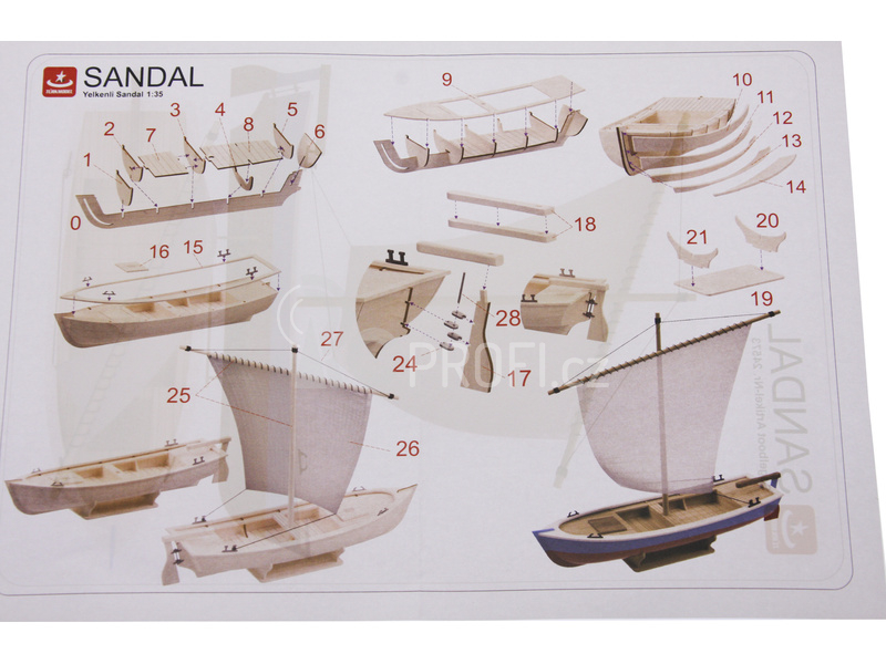 Türkmodel plachetnice 1:35 kit