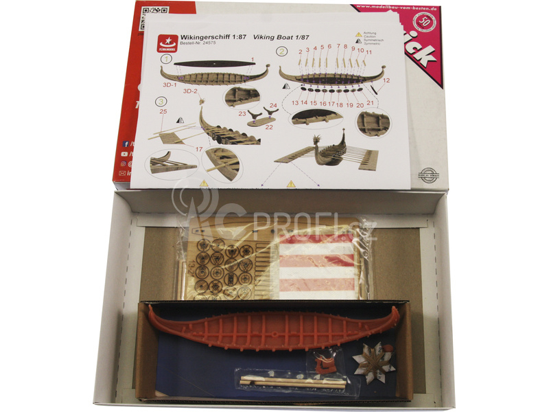 Türkmodel vikingská loď 1:87 kit