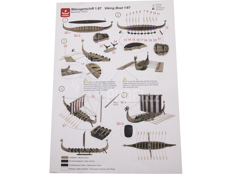 Türkmodel vikingská loď 1:87 kit