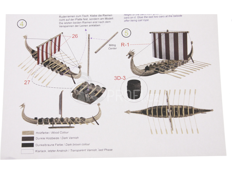 Türkmodel vikingská loď 1:87 kit