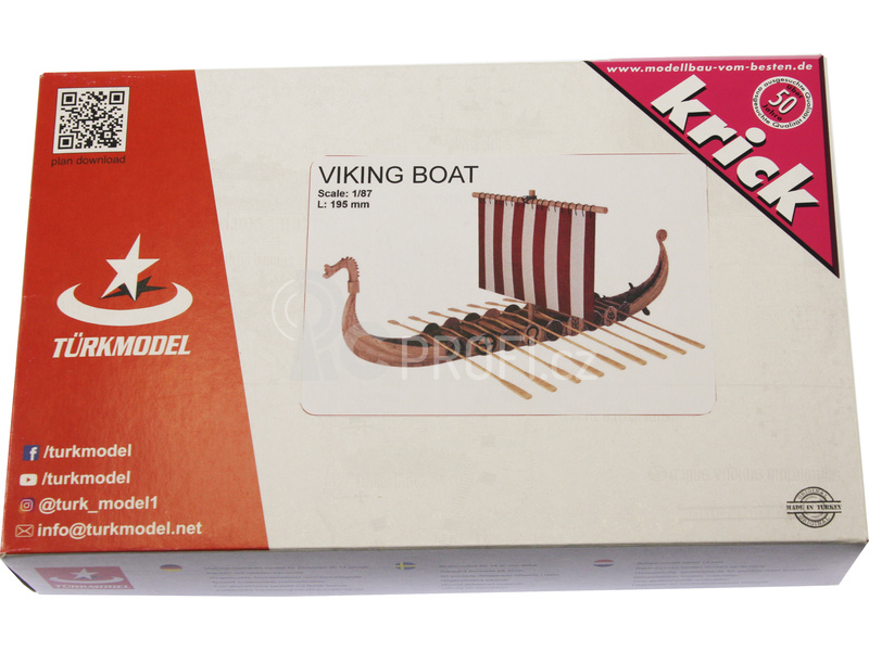 Türkmodel vikingská loď 1:87 kit