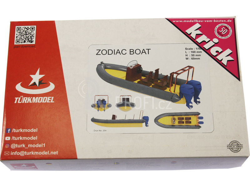 Türkmodel Zodiac nafukovací člun 1:50 kit