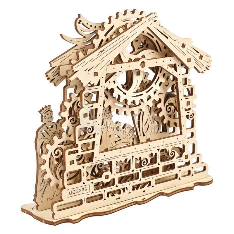 Ugears 3D dřevěné mechanické puzzle Betlém