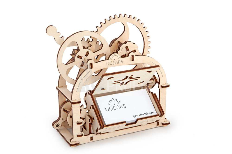 Ugears 3D dřevěné mechanické puzzle Box na vizitky