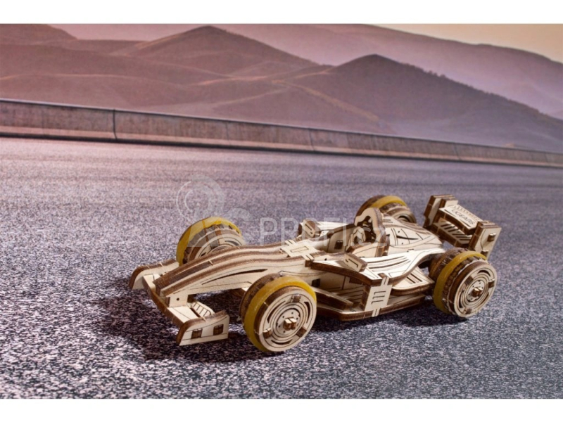 Ugears 3D dřevěné mechanické puzzle Compact Racer