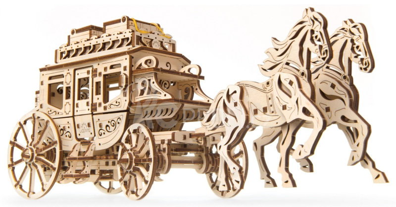 Ugears 3D dřevěné mechanické puzzle Dostavník