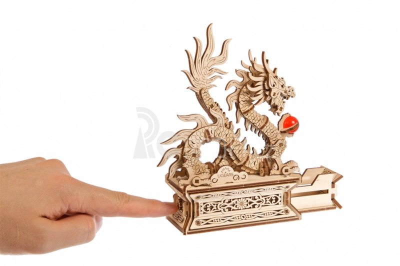 Ugears 3D dřevěné mechanické puzzle Drak