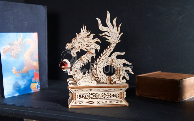 Ugears 3D dřevěné mechanické puzzle Drak