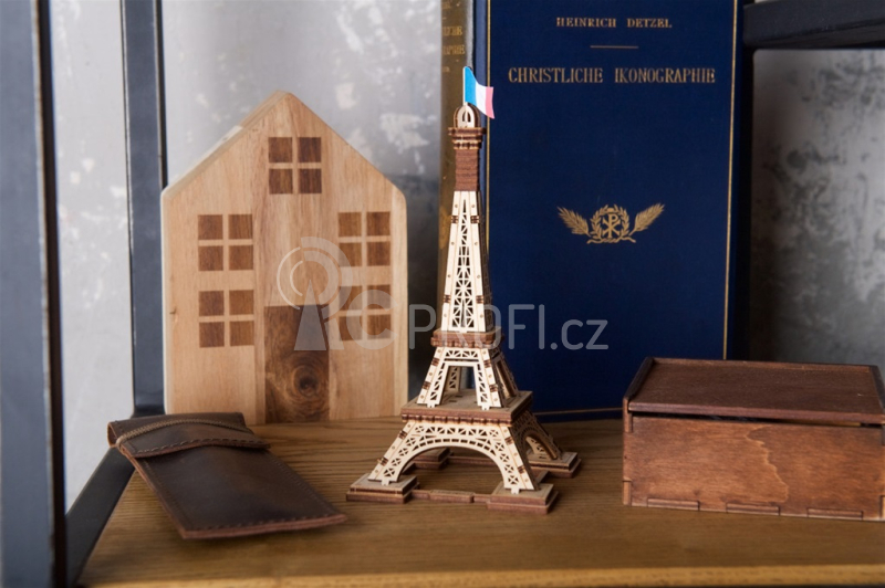 Ugears 3D dřevěné mechanické puzzle Eifellova věž
