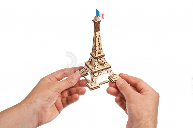 Ugears 3D dřevěné mechanické puzzle Eifellova věž
