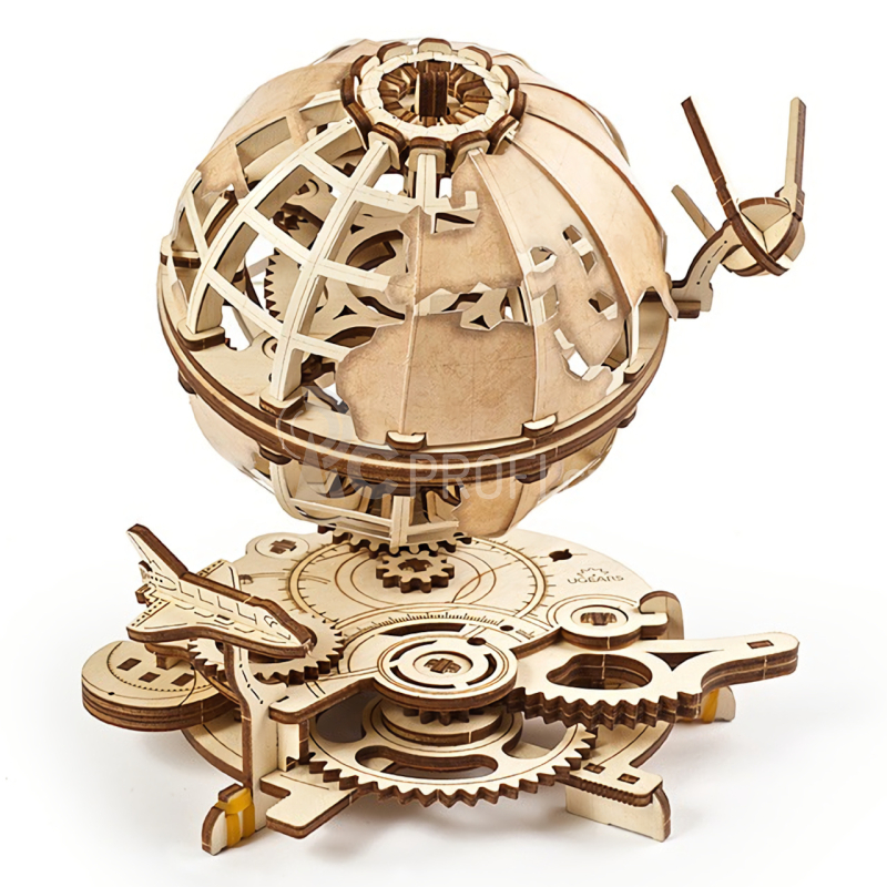 Ugears 3D dřevěné mechanické puzzle Globus