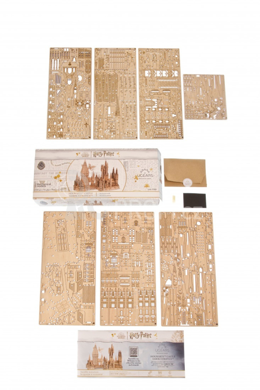 Ugears 3D dřevěné mechanické puzzle Hrad Bradavice, Harry Potter