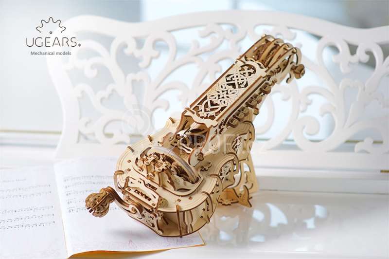 Ugears 3D dřevěné mechanické puzzle Hurdy-Gurdy