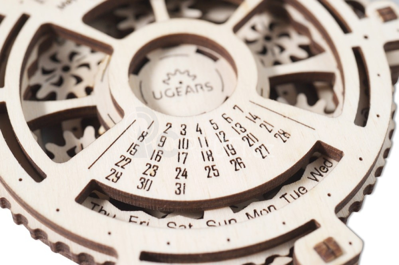 Ugears 3D dřevěné mechanické puzzle Kalendář