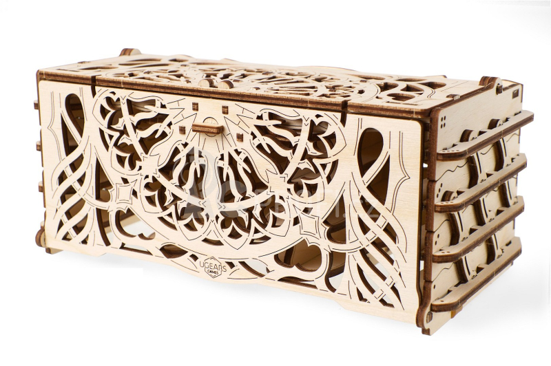 Ugears 3D dřevěné mechanické puzzle Kazeta na sběratelské karty
