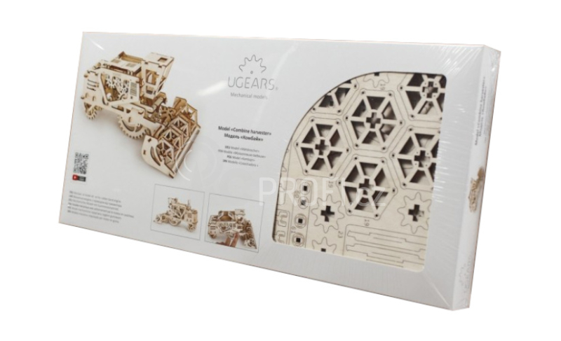 Ugears 3D dřevěné mechanické puzzle Kombajn