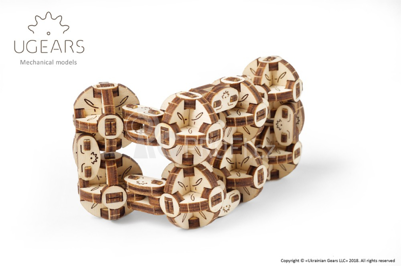 Ugears 3D dřevěné mechanické puzzle Kostka Flexi
