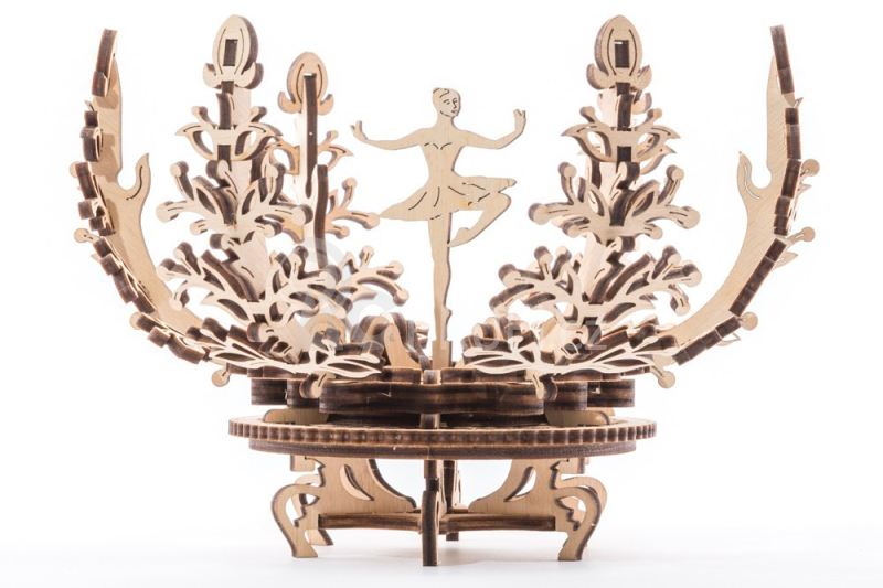 Ugears 3D dřevěné mechanické puzzle Květina