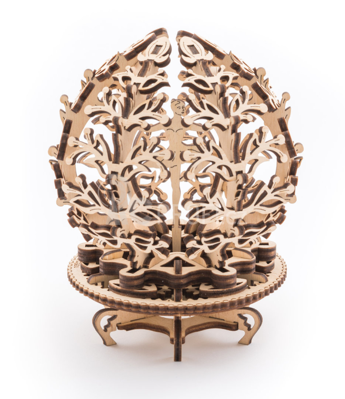 Ugears 3D dřevěné mechanické puzzle Květina