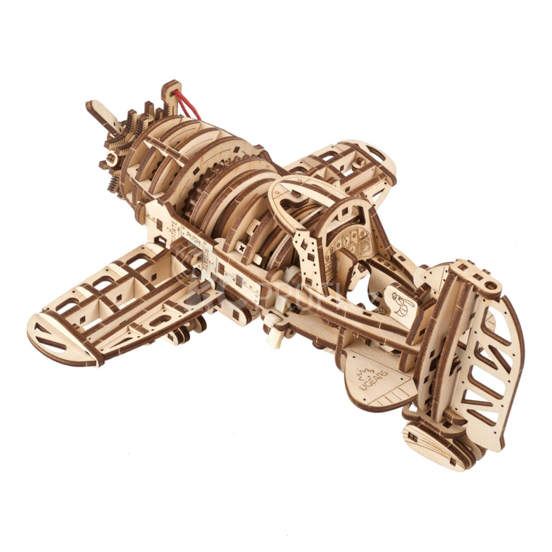 Ugears 3D dřevěné mechanické puzzle Letadlo Mad Hornet