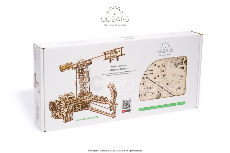 Ugears 3D dřevěné mechanické puzzle Létající stroje