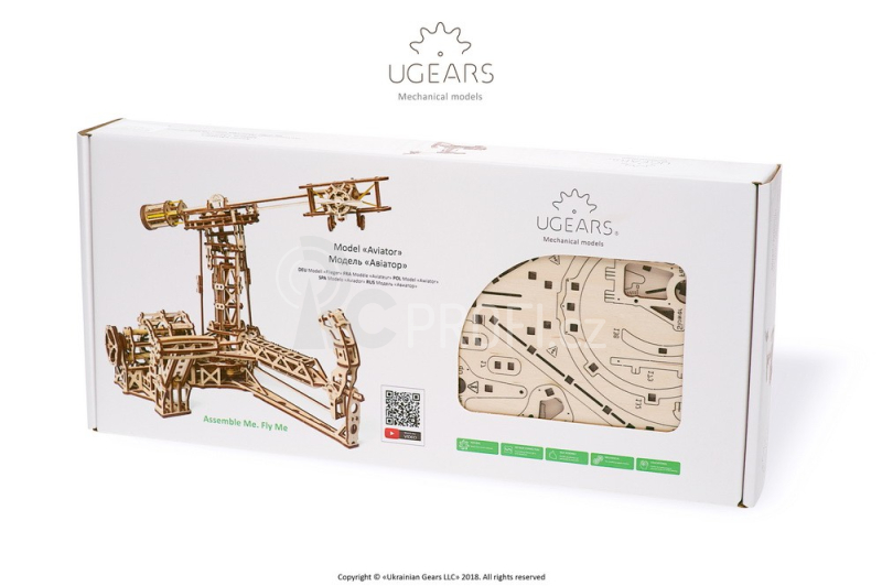 Ugears 3D dřevěné mechanické puzzle Létající stroje