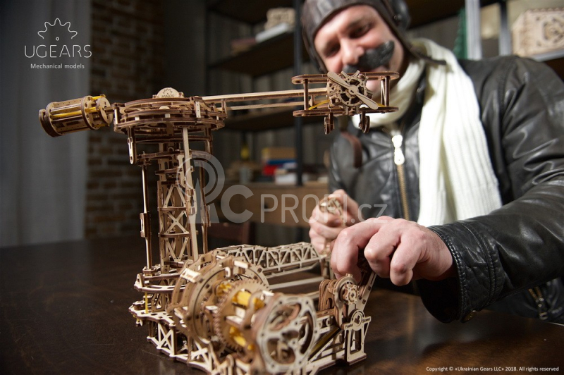 Ugears 3D dřevěné mechanické puzzle Létající stroje