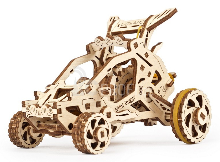 Ugears 3D dřevěné mechanické puzzle Mini bugina