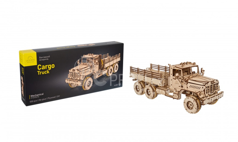 Ugears 3D dřevěné mechanické puzzle Nákladní auto CARGO
