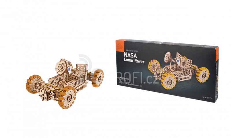 Ugears 3D dřevěné mechanické puzzle NASA, Lunární vozítko