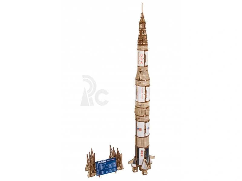 Ugears 3D dřevěné mechanické puzzle NASA, Saturn V