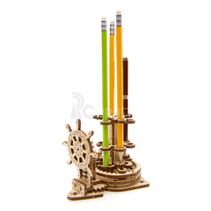 Ugears 3D dřevěné mechanické puzzle Organizér na psací potřeby