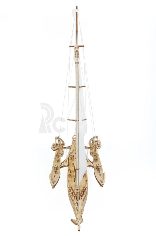 Ugears 3D dřevěné mechanické puzzle Plachetnice Merihobus (trimarán)