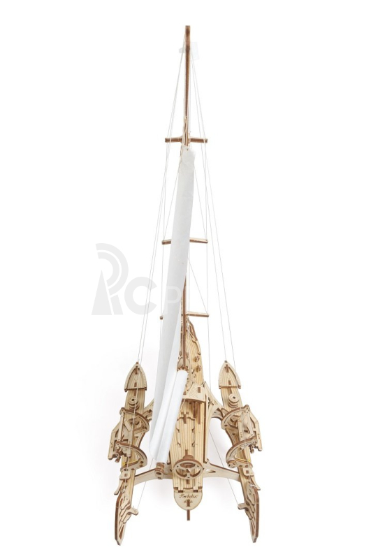 Ugears 3D dřevěné mechanické puzzle Plachetnice Merihobus (trimarán)