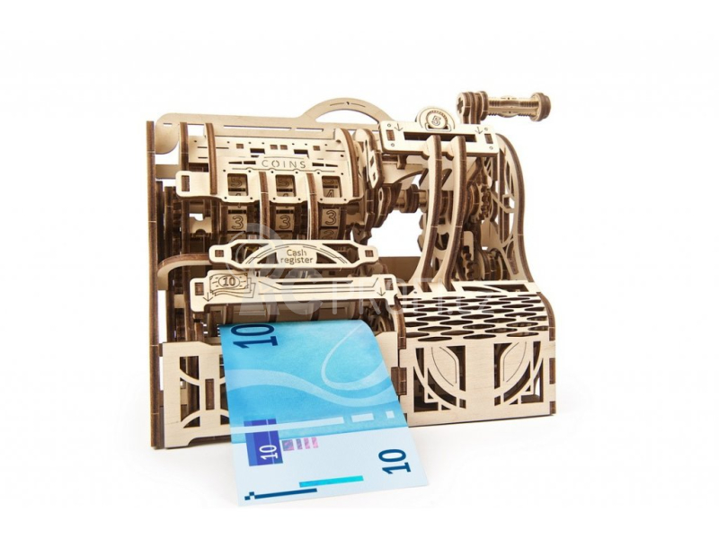 Ugears 3D dřevěné mechanické puzzle Pokladna