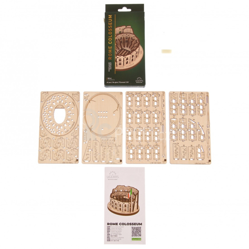 Ugears 3D dřevěné mechanické puzzle Římské Koloseum