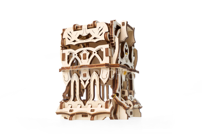 Ugears 3D dřevěné mechanické puzzle Schránka na karty