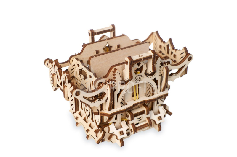 Ugears 3D dřevěné mechanické puzzle Schránka na karty