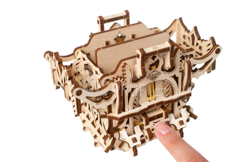 Ugears 3D dřevěné mechanické puzzle Schránka na karty