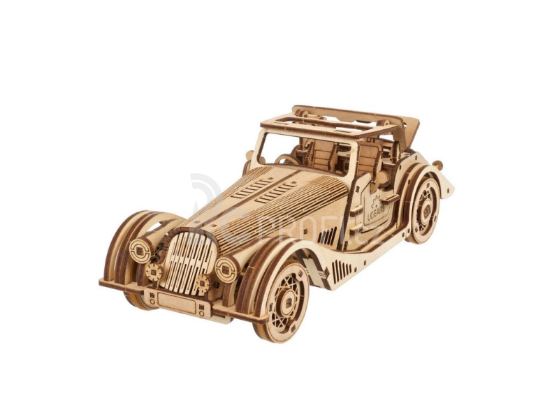 Ugears 3D dřevěné mechanické puzzle Sportovní auto Rapid Mouse
