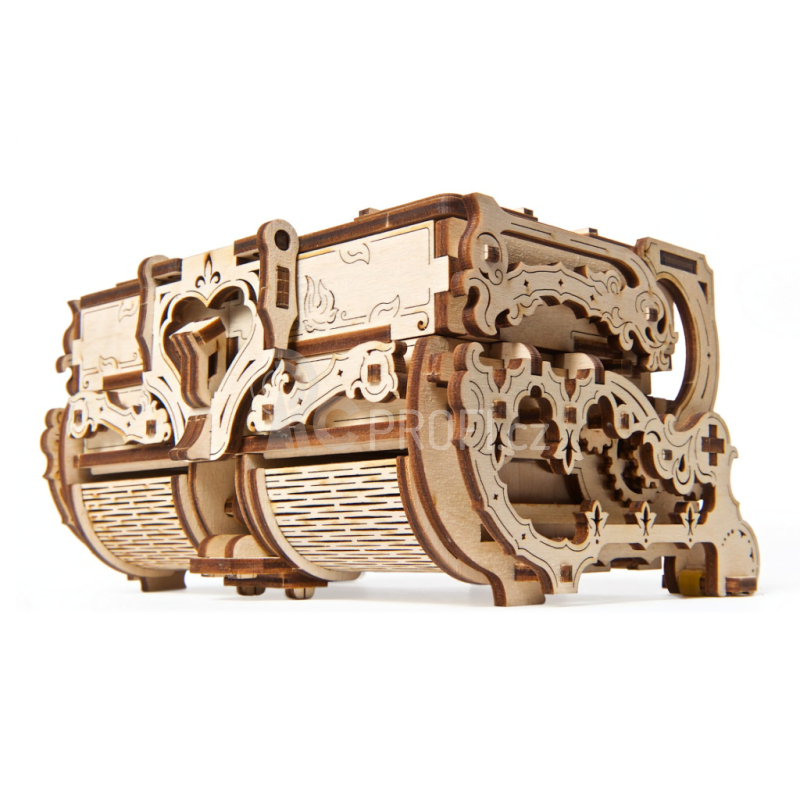 Ugears 3D dřevěné mechanické puzzle Starožitná šperkovnice