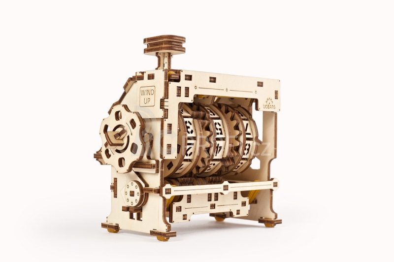 Ugears 3D dřevěné mechanické puzzle STEM klikací počítadlo