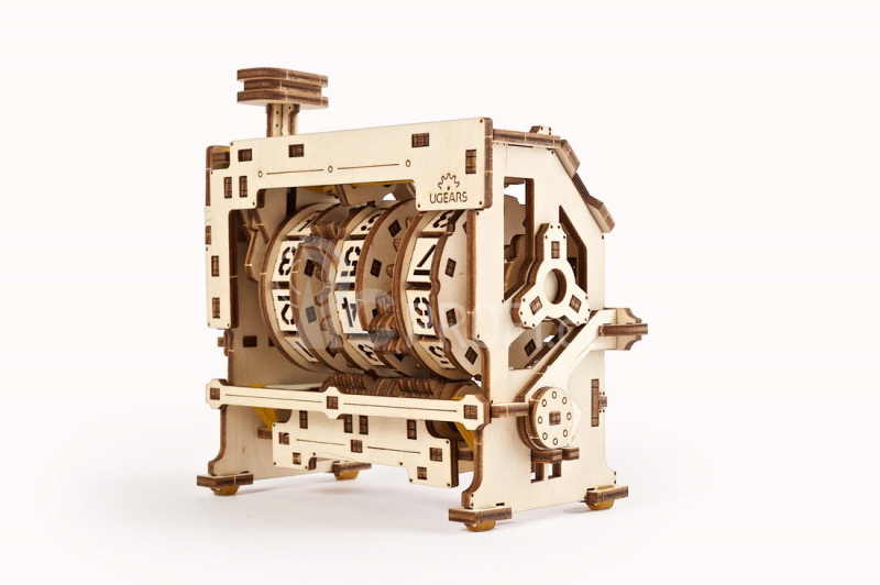 Ugears 3D dřevěné mechanické puzzle STEM klikací počítadlo