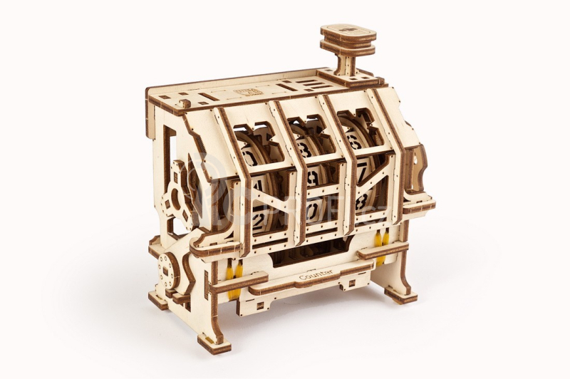 Ugears 3D dřevěné mechanické puzzle STEM klikací počítadlo