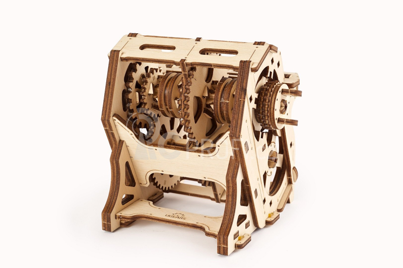 Ugears 3D dřevěné mechanické puzzle STEM výuková převodovka