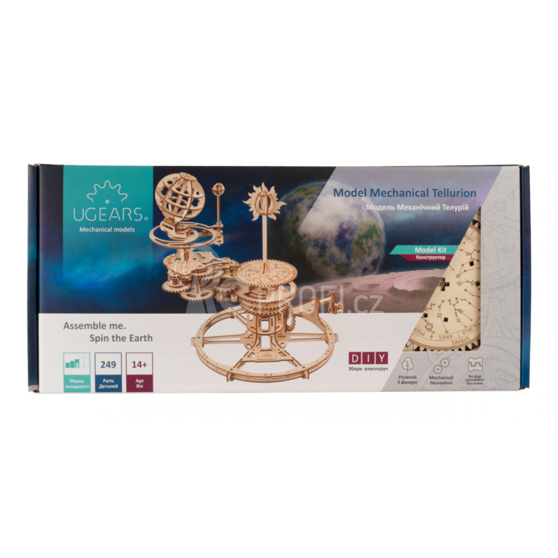 Ugears 3D dřevěné mechanické puzzle Tellurium