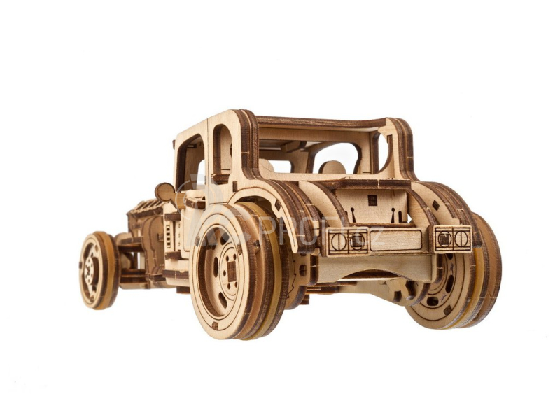 Ugears 3D dřevěné mechanické puzzle The Hot Rod Furious